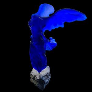 Yves Klein For Lalique France "the Victory Of Samothrace 62" Crystal Sculpture 39/83, 2011